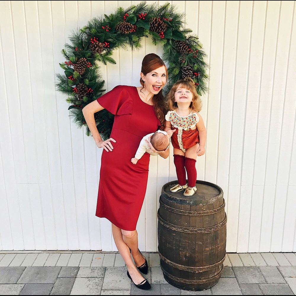 Cranberry nursing friendly dress